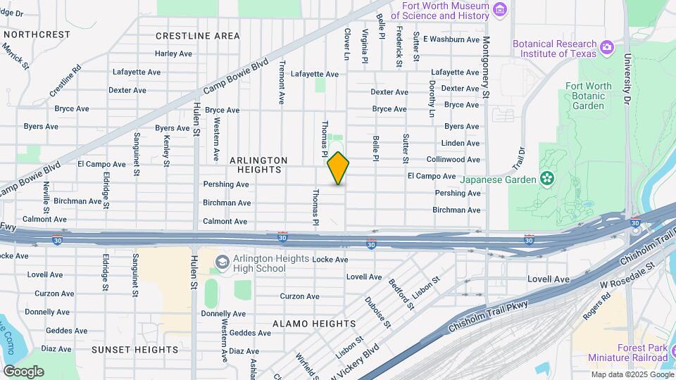 4109 Pershing Ave Map and Location Details