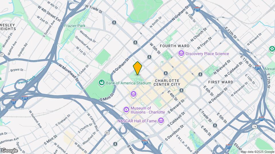 300 S Church St Map and Location Details