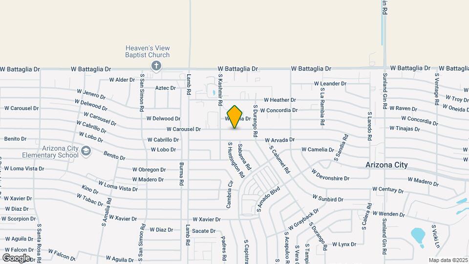 10859 W Carousel Dr Mapa y Detalles de la Ubicación