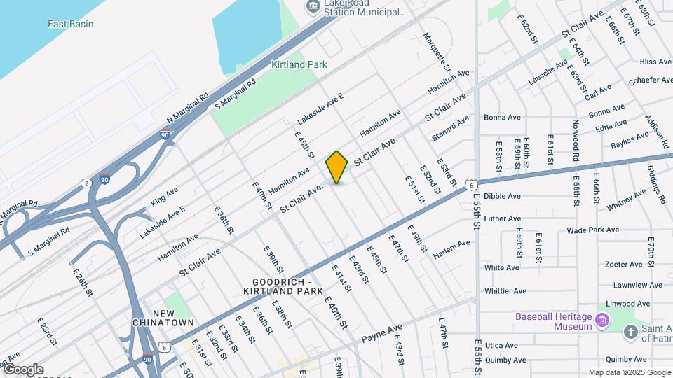 1361 E 45th St Map and Location Details