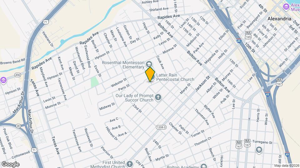 2100 Olive St Map and Location Details