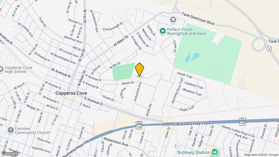 1009 Industrial Ave Map and Location Details