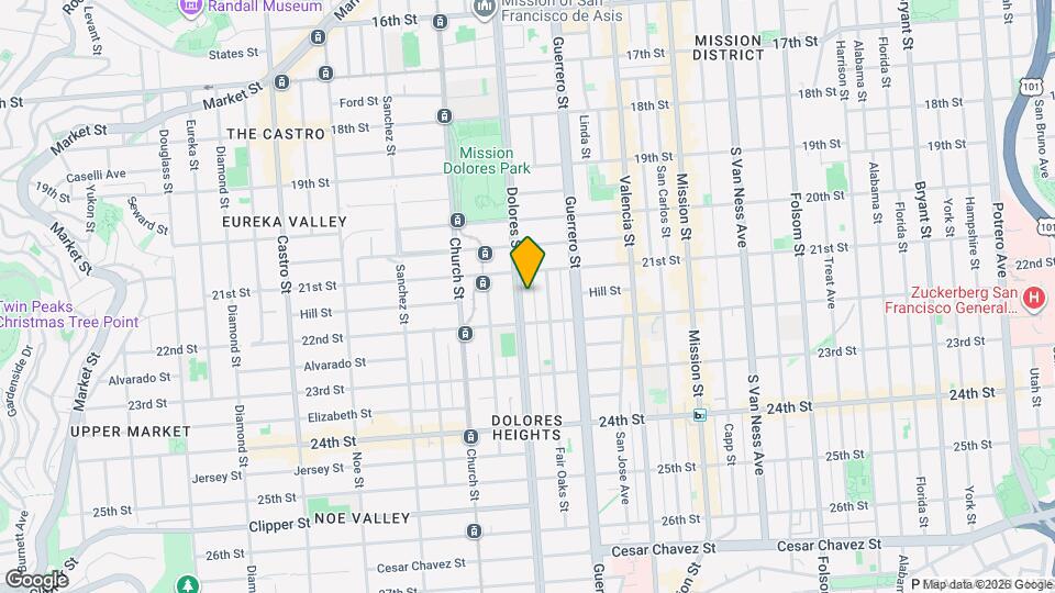 849 Dolores St Map and Location Details