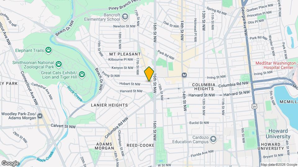 1601 Hobart St NW Map and Location Details