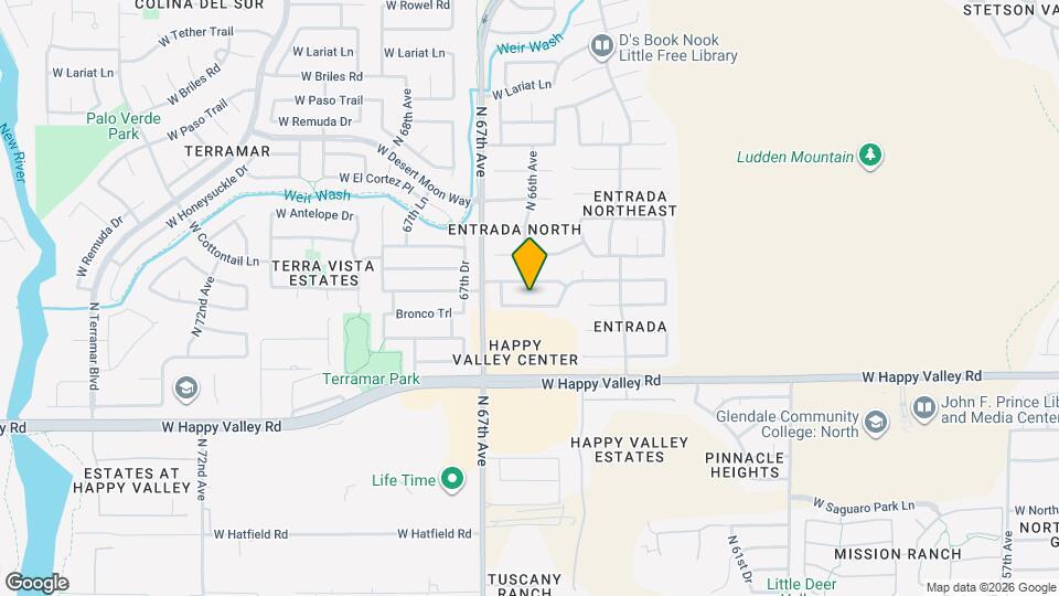 6602 W Desert Hollow Dr Map and Location Details