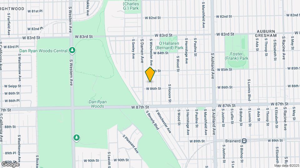8542 S Winchester Ave Map and Location Details