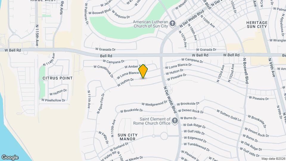 10801 W Hutton Dr Mapa y Detalles de la Ubicación