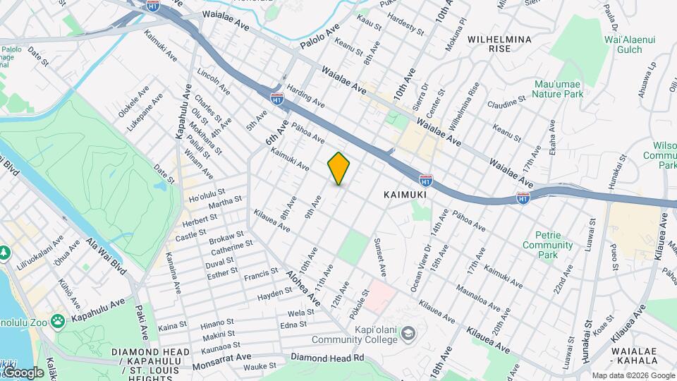 3463 Kaimuki Ave Map and Location Details