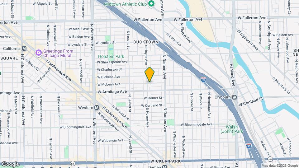 2021 N Hoyne Ave, Unit 4R Mapa y Detalles de la Ubicación