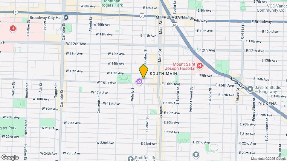 85 E 16th Ave Map and Location Details