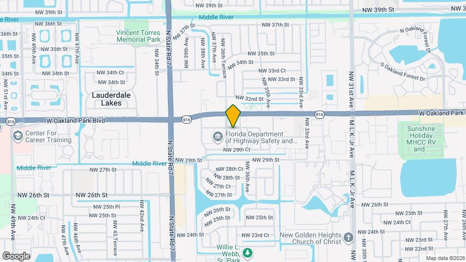 3621 NW 30th Ct Map and Location Details