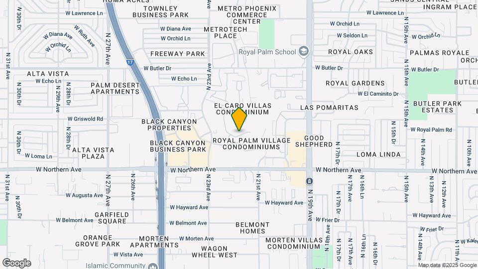 2182 W Harmont Dr Mapa y Detalles de la Ubicación