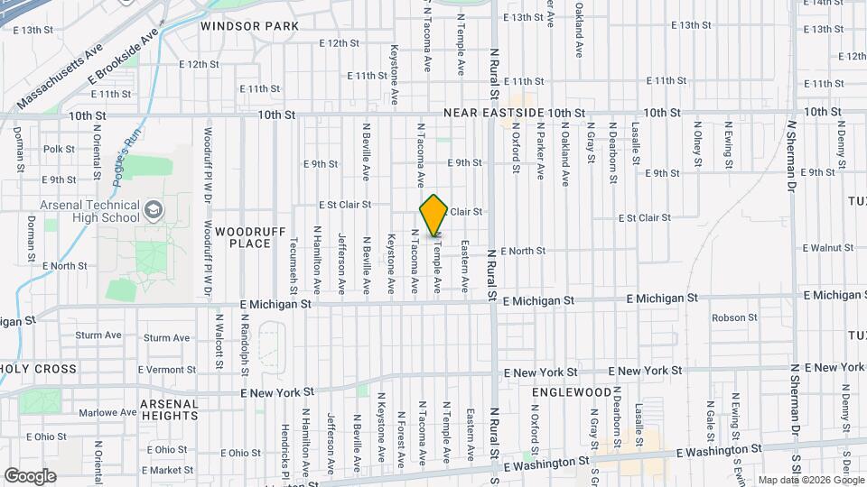 614 N Temple Ave Mapa y Detalles de la Ubicación