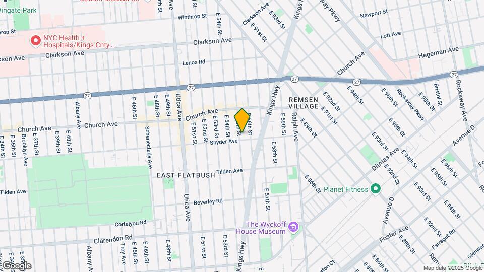 5501 Snyder Ave Map and Location Details