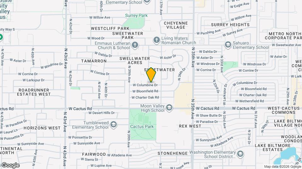 3734 W Columbine Dr Mapa y Detalles de la Ubicación