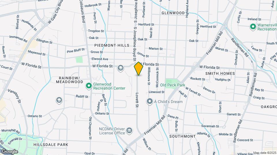 1525 Lovett St Map and Location Details