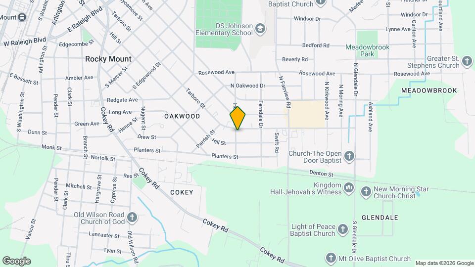1201 Tarboro St Map and Location Details