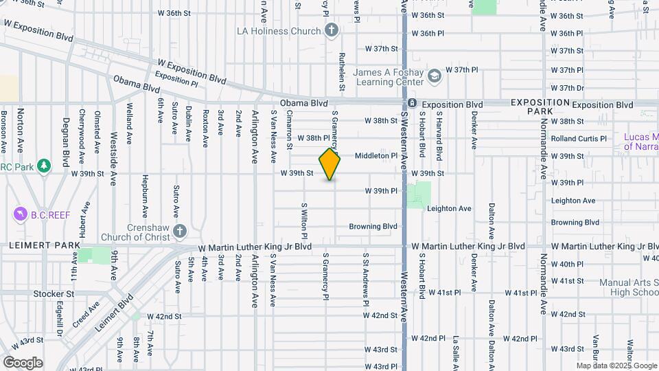 1809 W 39th Pl Mapa y Detalles de la Ubicación