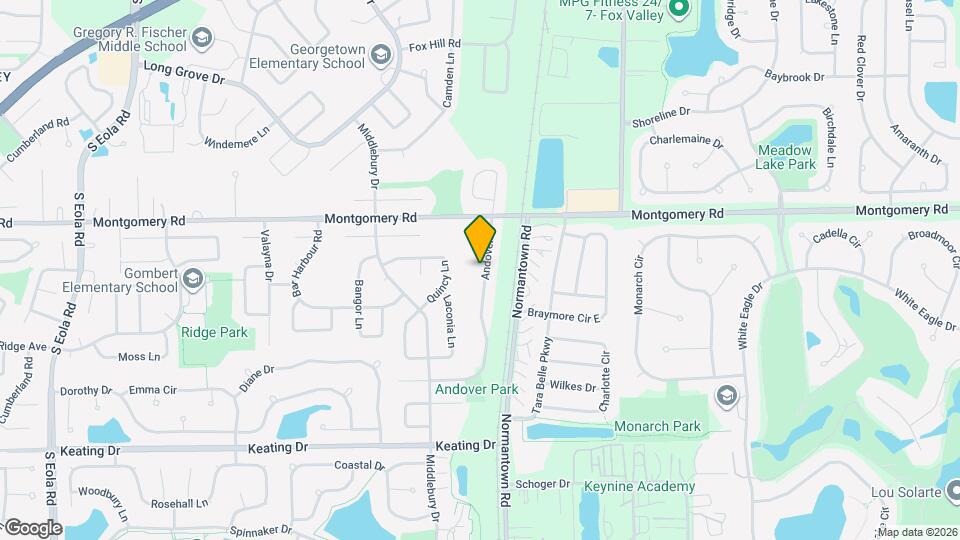 1363 Andover Dr Map and Location Details