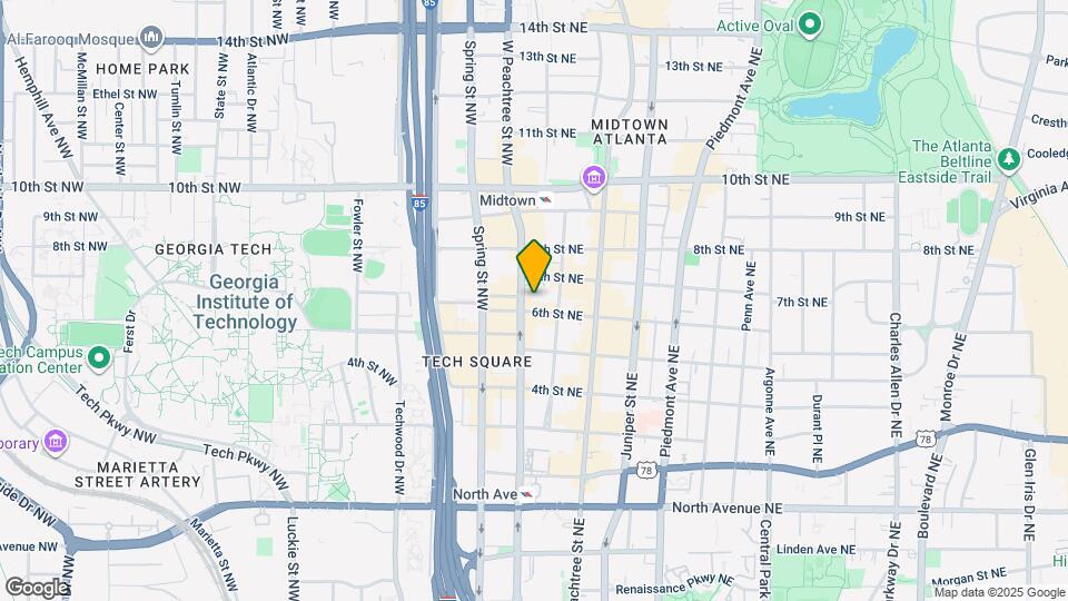855 W Peachtree St NE Map and Location Details