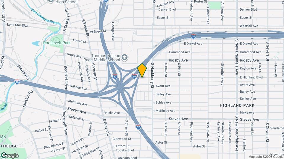 418 E Highland Blvd Map and Location Details