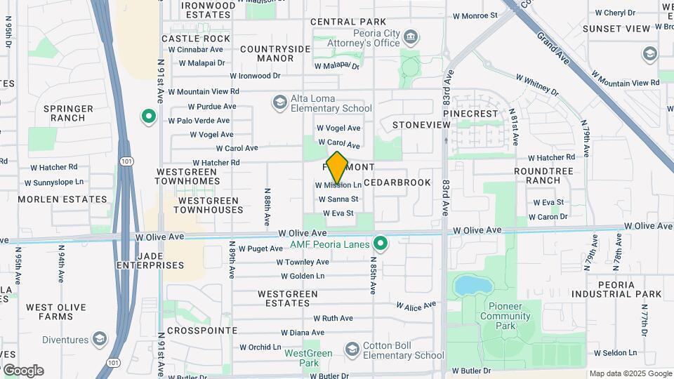 8563 W Mission Ln Map and Location Details