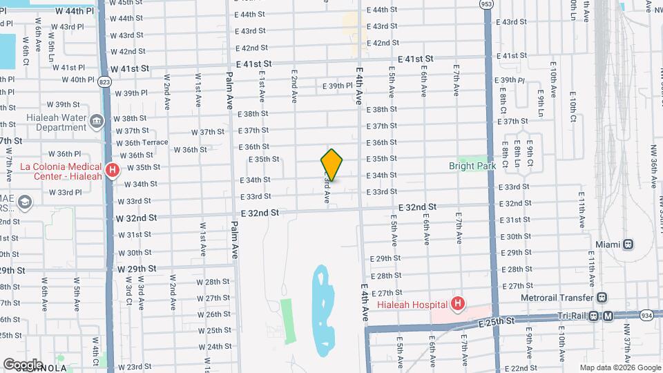 3325 E 3rd Ave Map and Location Details
