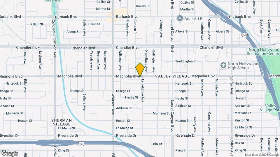 12308 Magnolia Blvd Map and Location Details