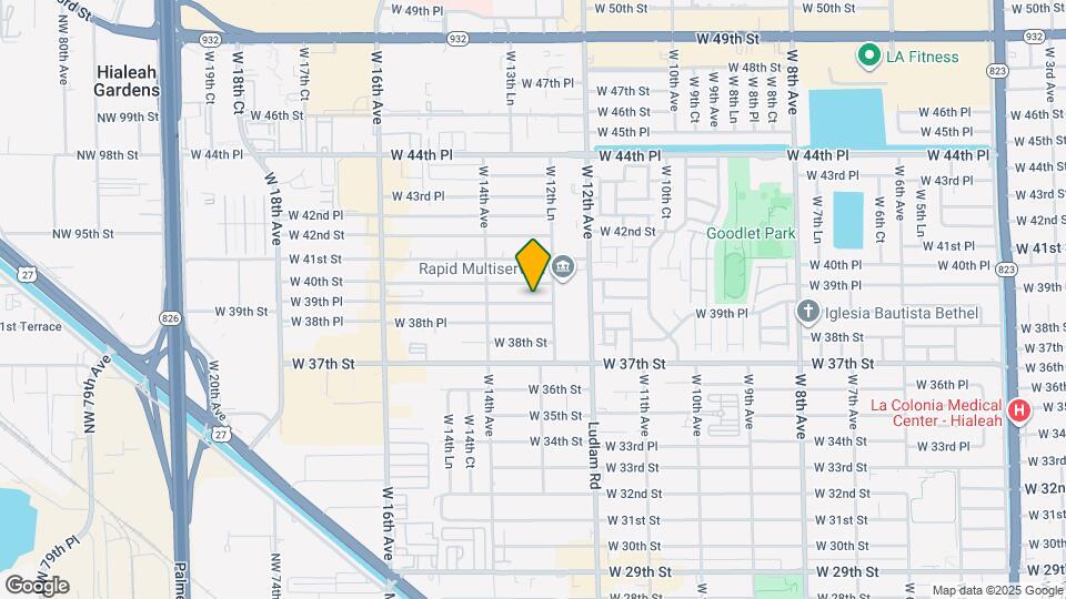 1285 W 39th Pl Map and Location Details