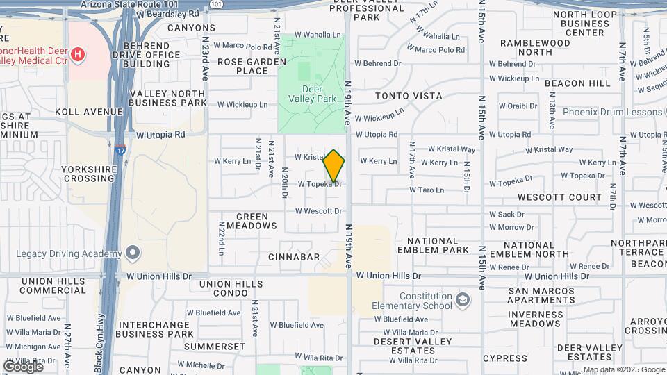 1917 W Topeka Dr Map and Location Details