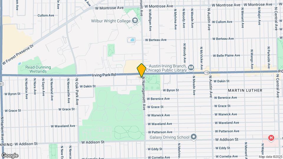 3940 N Narragansett Ave Map and Location Details