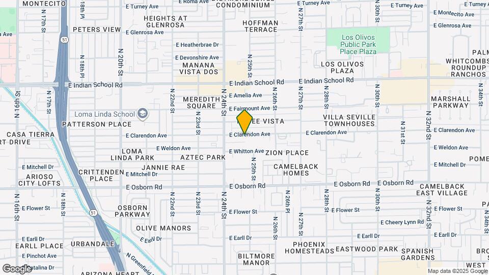 2437 E Clarendon Ave, Unit # 3 Map and Location Details