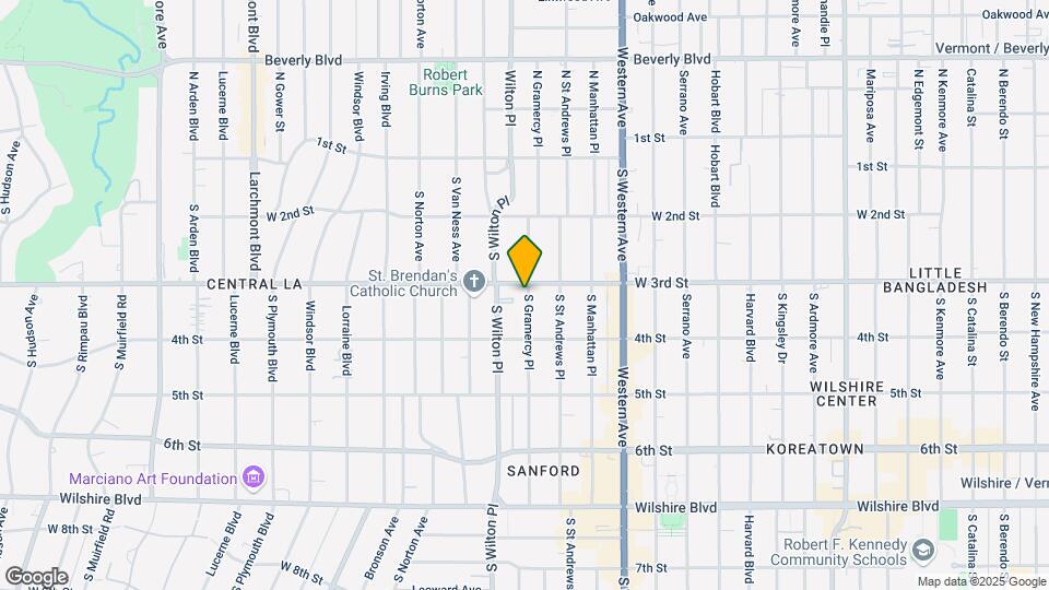 311 S Gramercy Pl Mapa y Detalles de la Ubicación