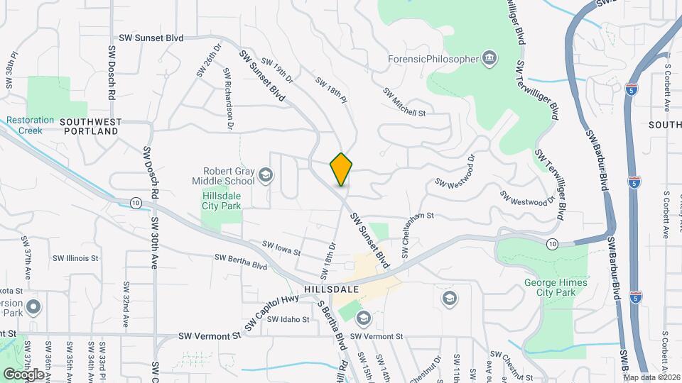 1815 SW Sunset Blvd Map and Location Details