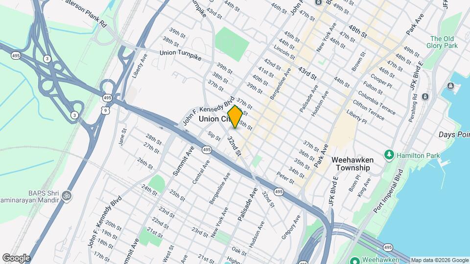 527-529-529 34th St Map and Location Details