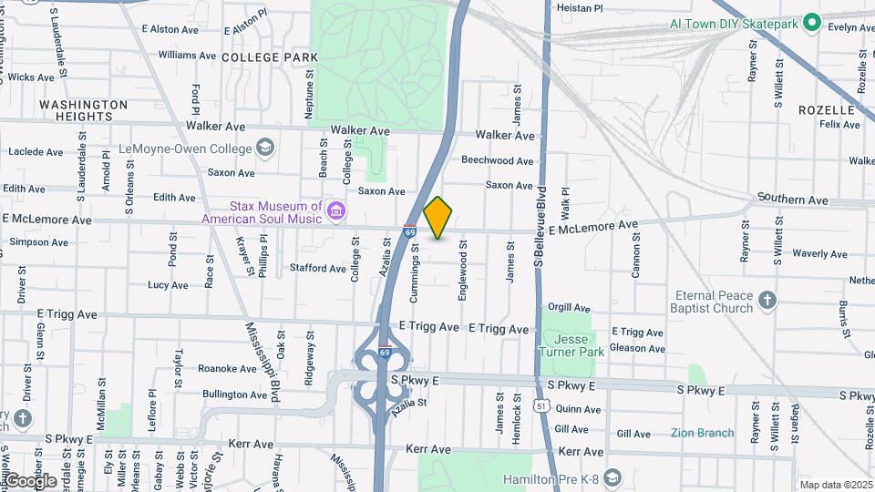1073 E McLemore Ave Map and Location Details
