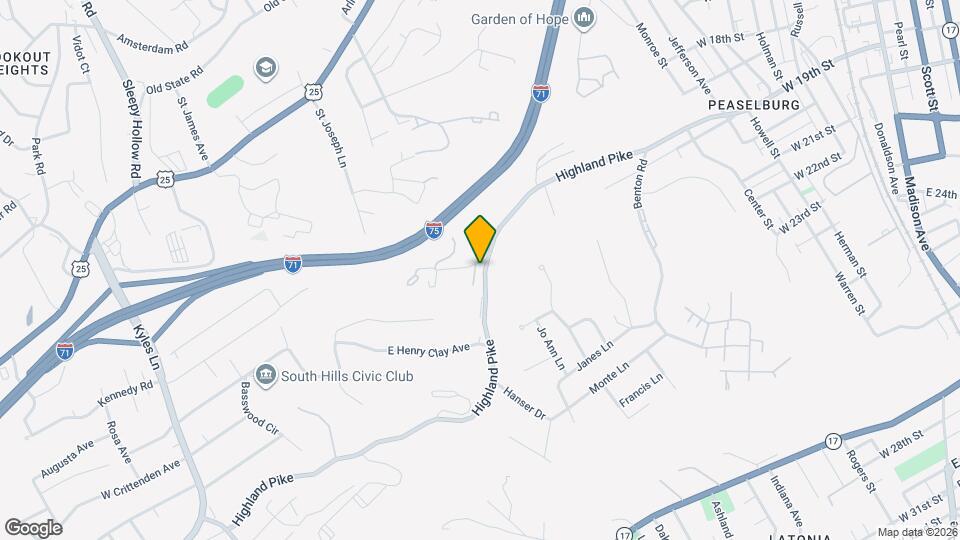 918 Highland Ave Map and Location Details