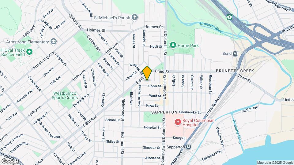 345 Cedar St Map and Location Details