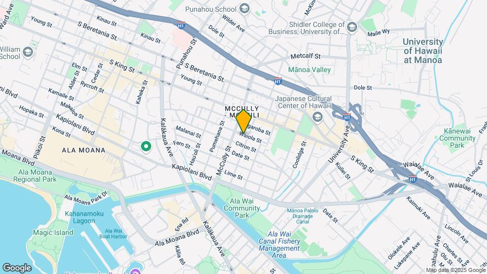 2027 Waiola St Map and Location Details