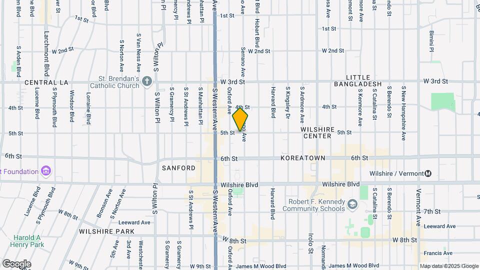 505 S Serrano Ave Map and Location Details