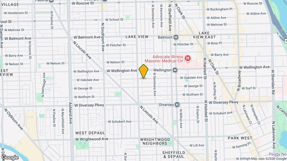 1141 W Oakdale Ave, Unit N-G Map and Location Details