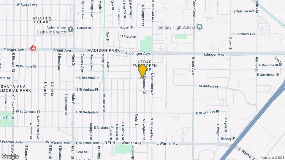 1902 Evergreen St Map and Location Details