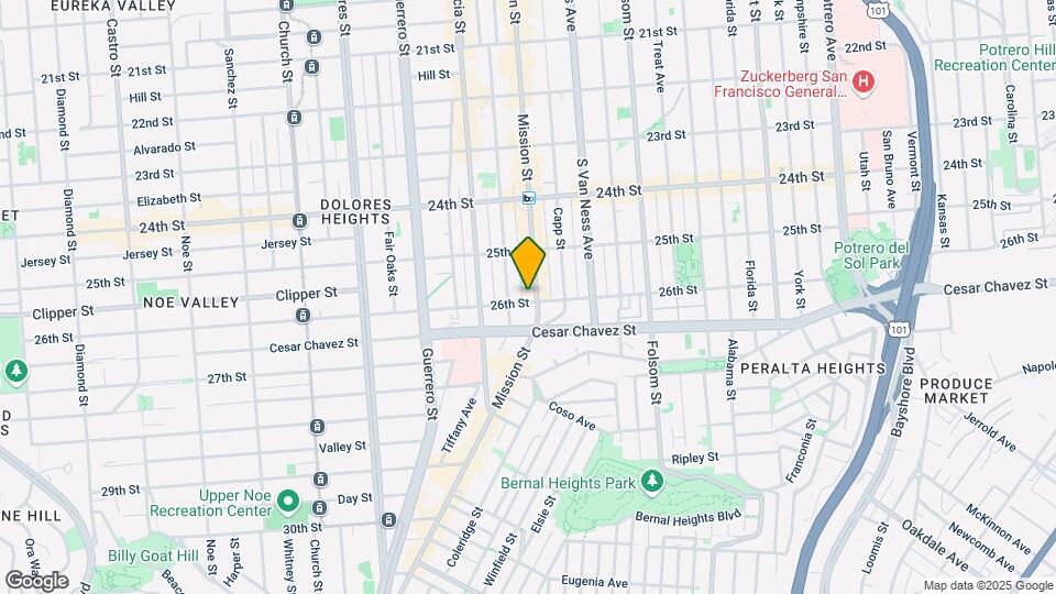 2988 Mission St Map and Location Details