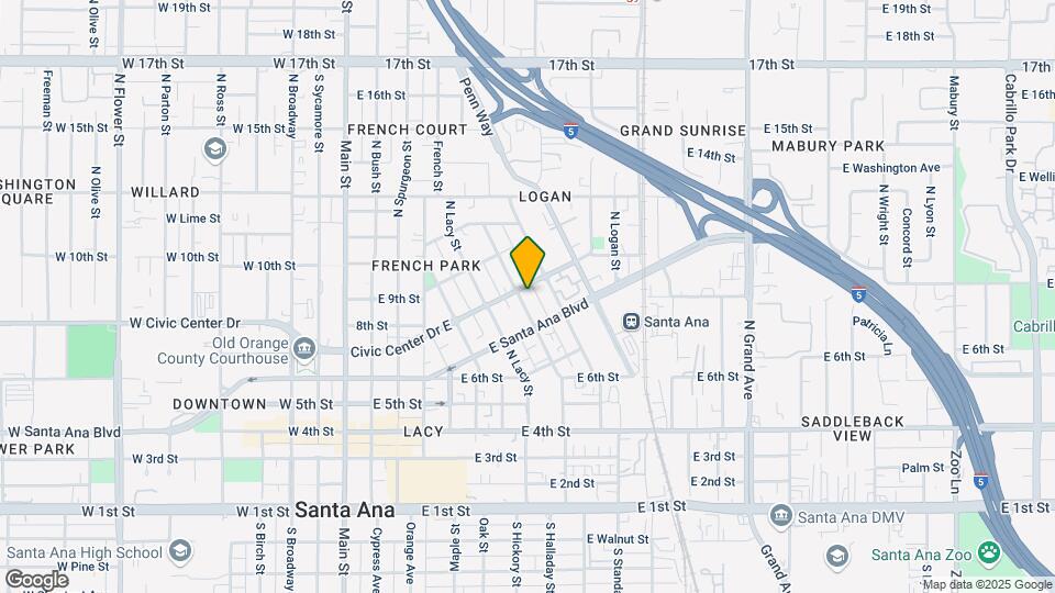 725 Garfield St Map and Location Details