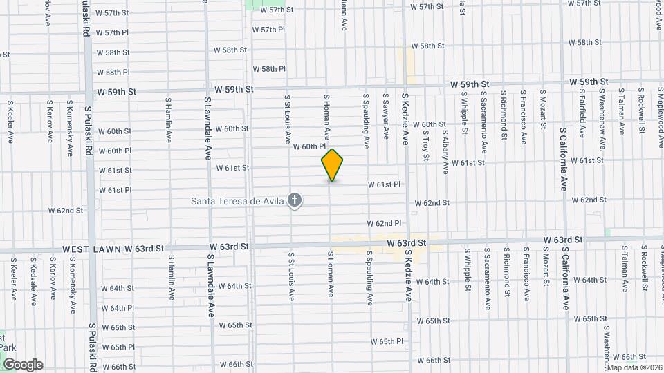 3359 W 61st Pl Map and Location Details