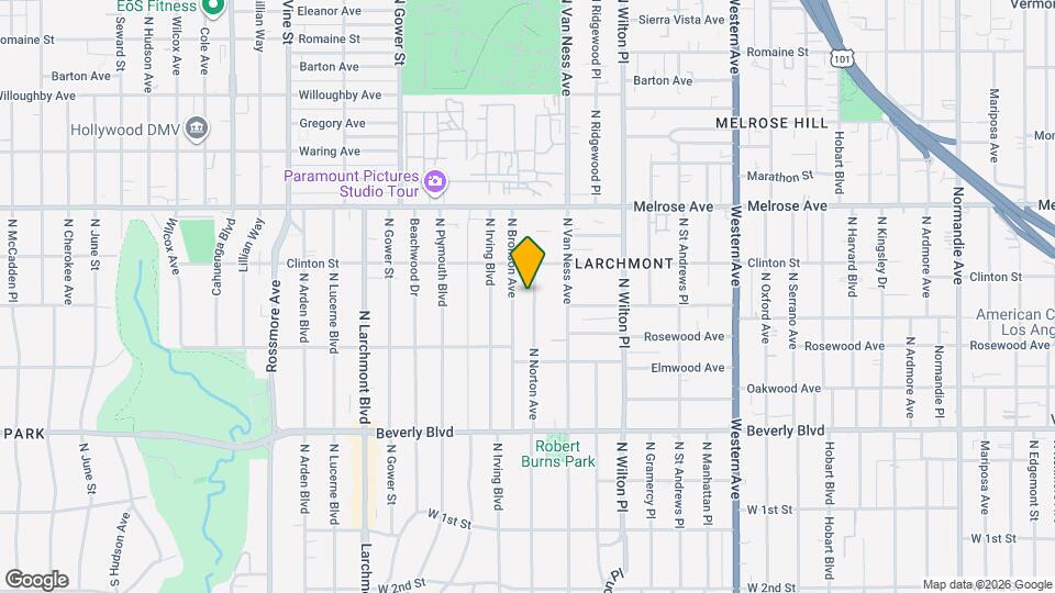 507 N Norton Ave, Unit 507 1/2 Map and Location Details