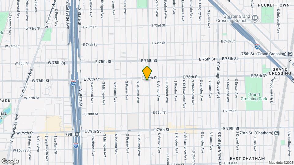 7608 S King Dr, Unit 201 Map and Location Details