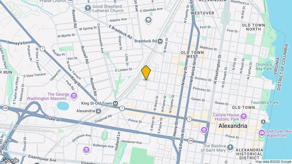 1600 Princess St Map and Location Details