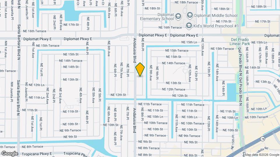 1310 NE 8th Pl Map and Location Details