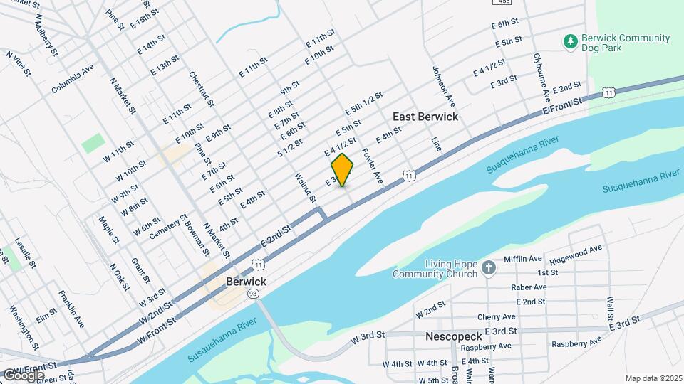 421-423 E 2nd St Mapa y Detalles de la Ubicación